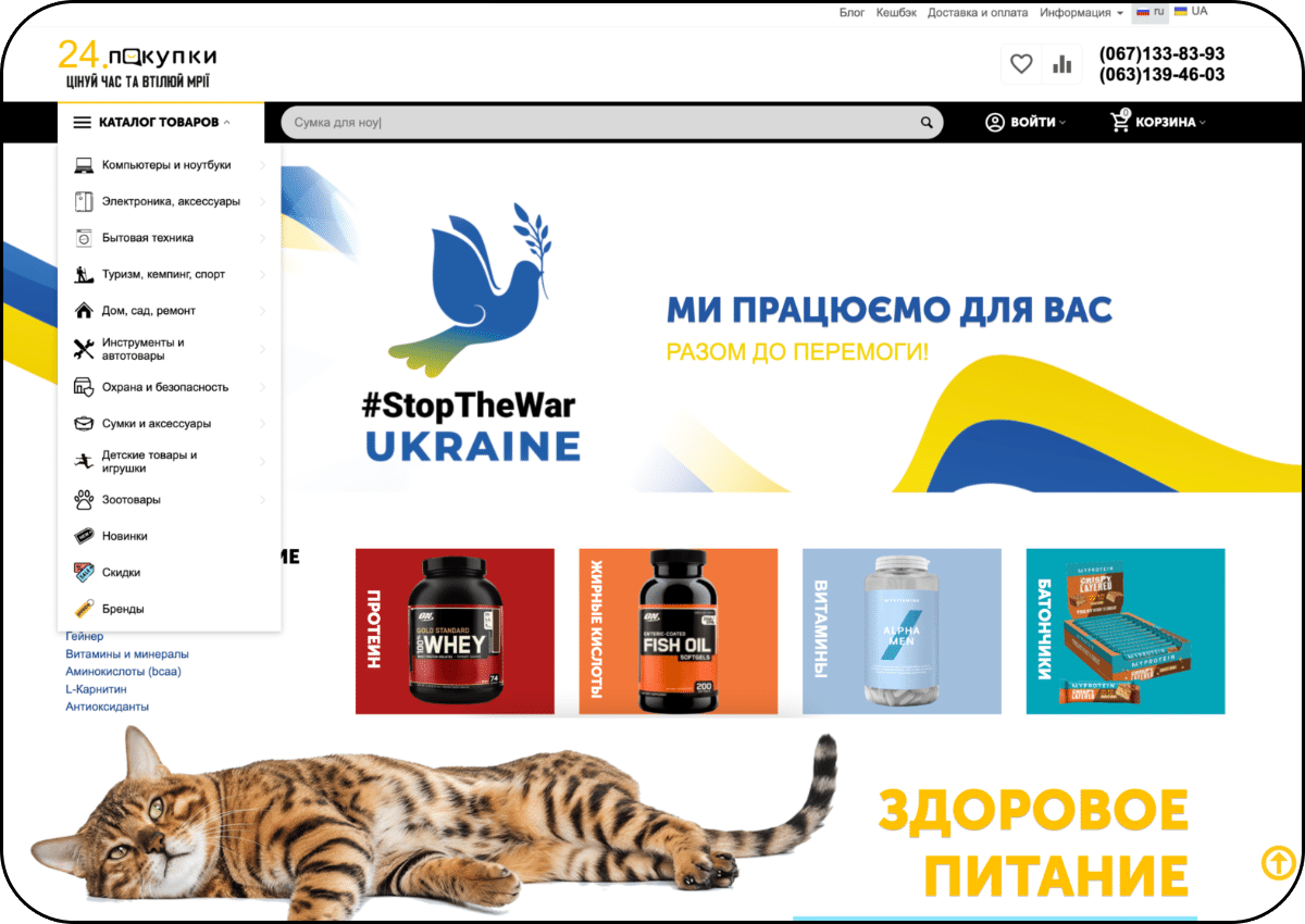 Разработка интернет-магазина UT24eshop